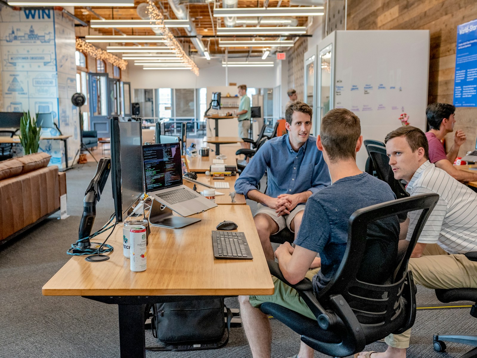Discovery workshop with a client team mapping conversational AI use cases